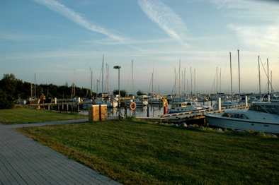 Gedser, uitzicht over jachthaven